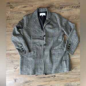 Cupcakes & Cashmere Plaid Coat Blazer – Size L | Academia / Old Money